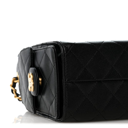 Chanel Caviar Quilted Mini Chanel 25 Handbag Black 9 of 11