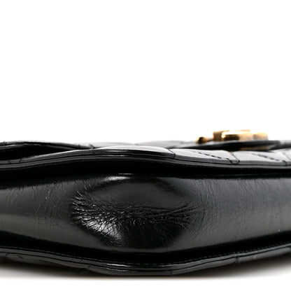 Chanel Glazed Calfskin Quilted Medium Perfect Edge Flap Black 9 of 15