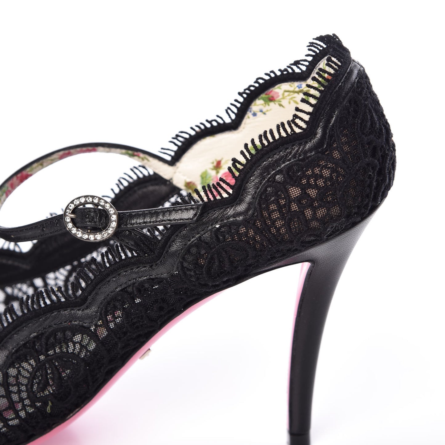 Lace Pizzo Venice Pumps 38 Black