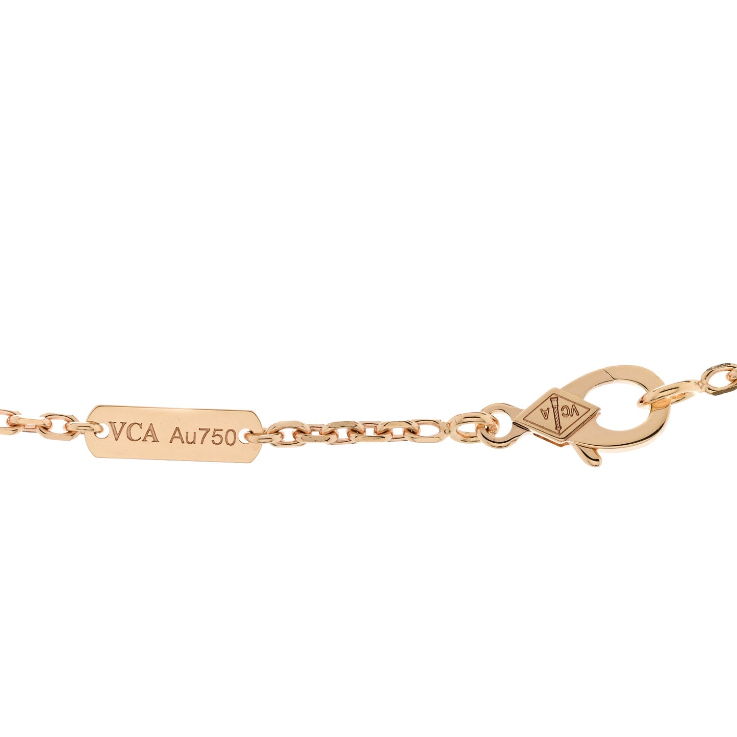 18K Rose Gold Letterwood Magic Alhambra Long Necklace