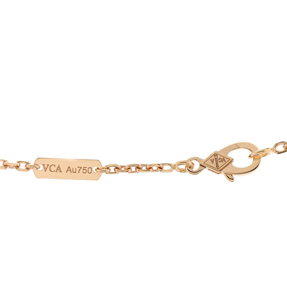 Van Cleef & Arpels 18K Rose Gold Letterwood Magic Alhambra Long Necklace 4 of 5