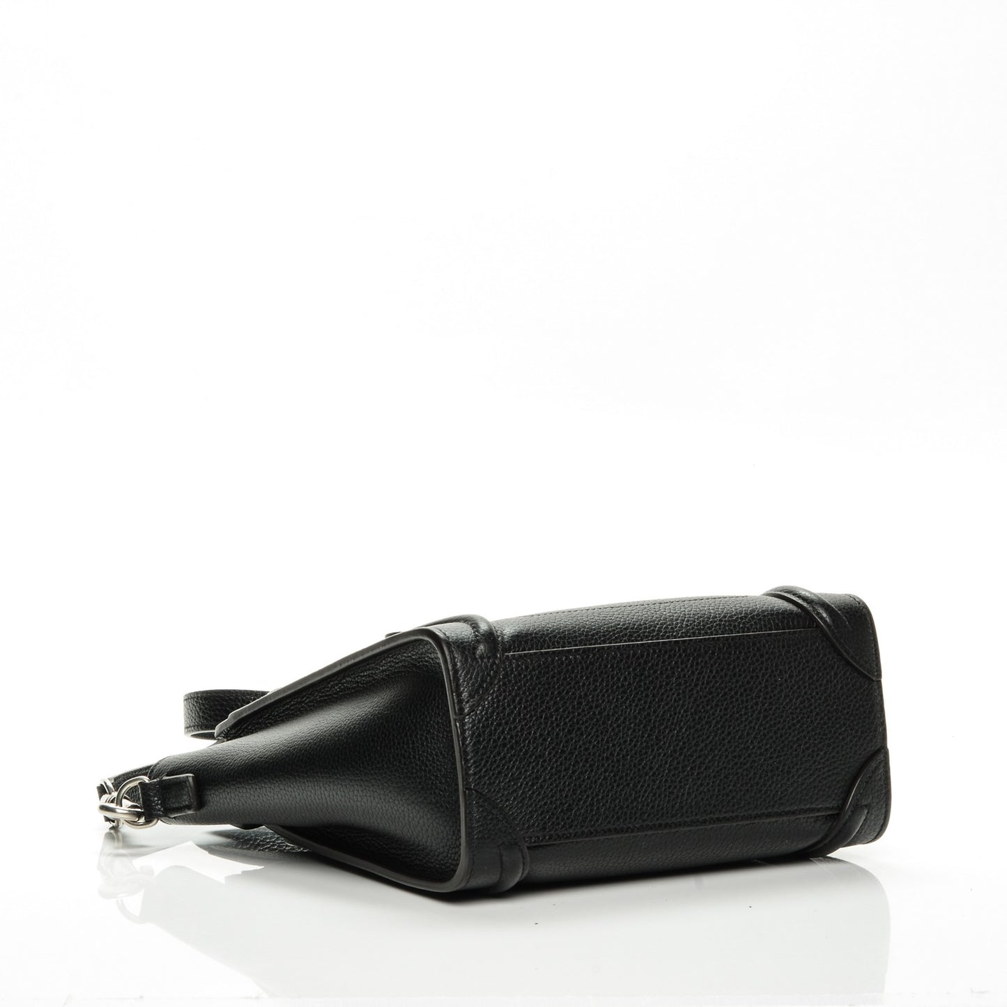 Drummed Calfskin Nano Luggage Black