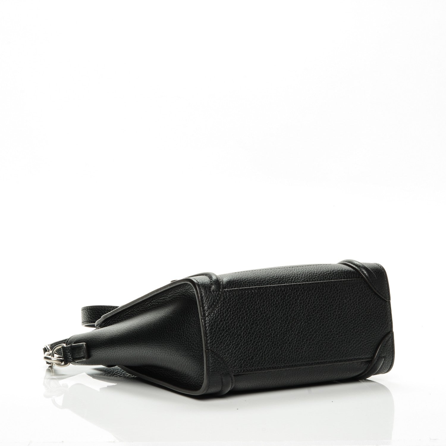 Celine Drummed Calfskin Nano Luggage Black 4 of 6