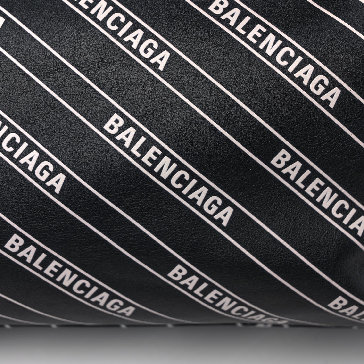 Balenciaga Veau Allover Logo Classic Silver Hardware S City Black White 13 of 13
