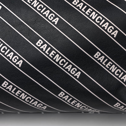 Balenciaga Veau Allover Logo Classic Silver Hardware S City Black White 13 of 13