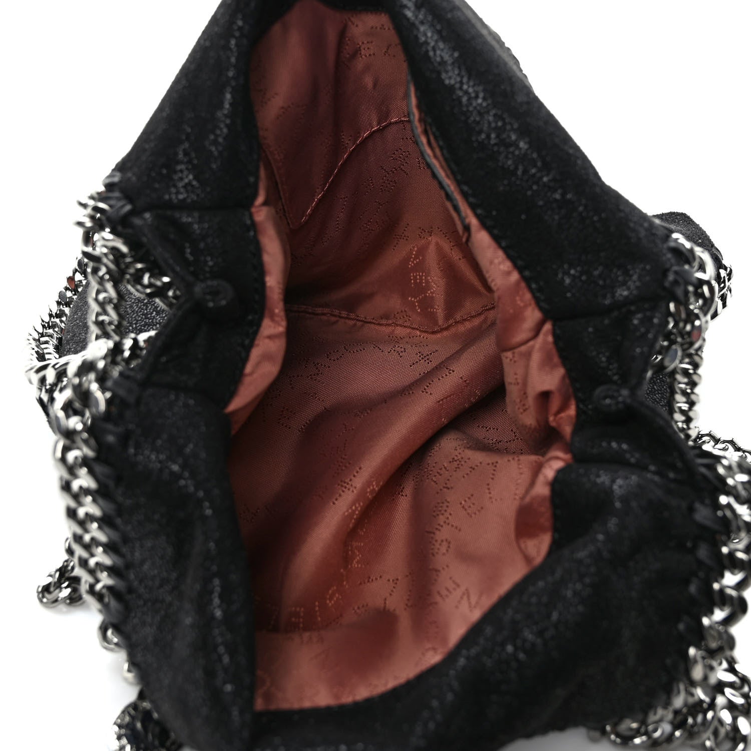 Stella McCartney Shaggy Deer Mini Falabella Fold Over Tote Black 5 of 8