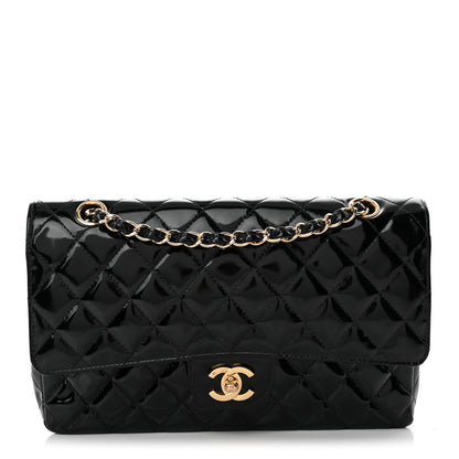 Chanel Patent Quilted Medium Double Flap Black 1 of 11
