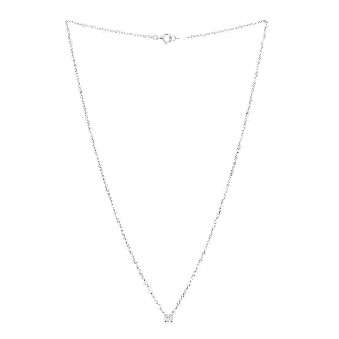 Platinum Diamond .34ct True Cut Pendant Necklace