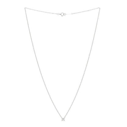 Tiffany Platinum Diamond .34ct True Cut Pendant Necklace 3 of 6