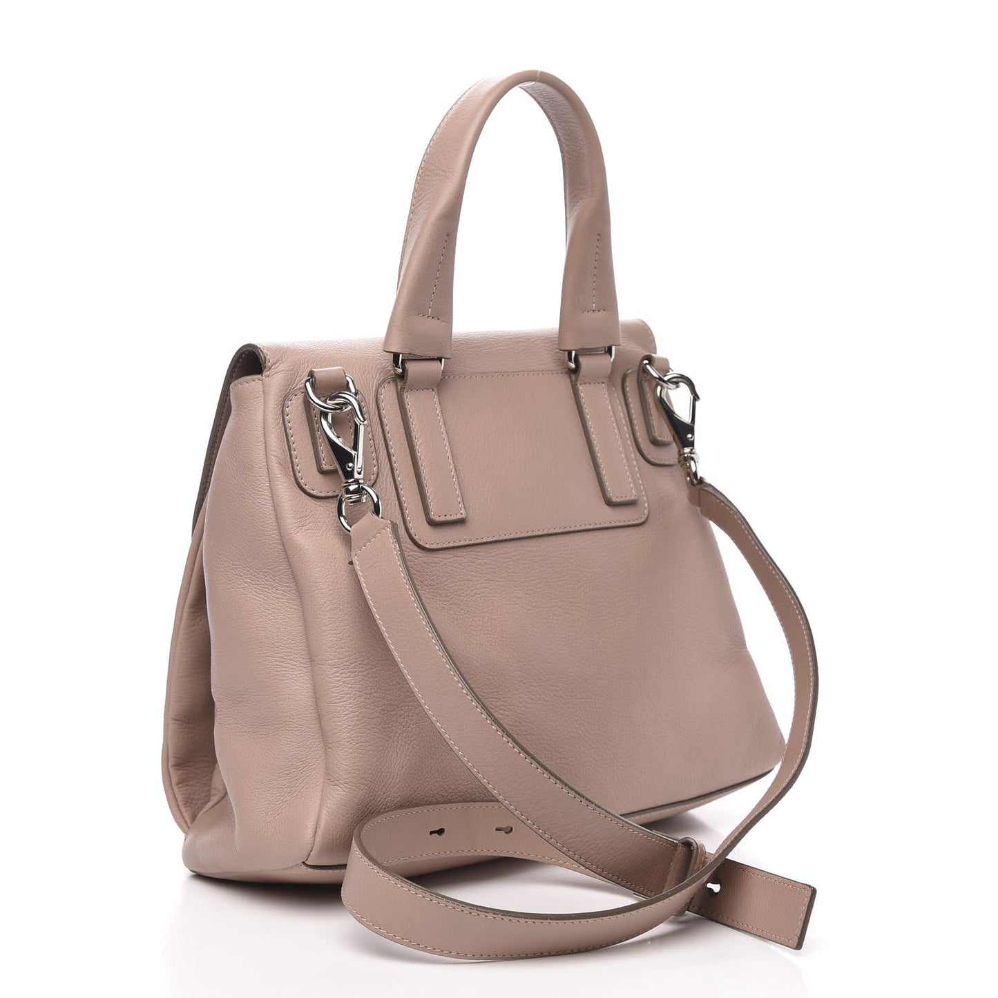 Calfskin Small Pandora Pure Flap Bag Pale Pink