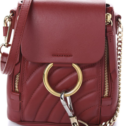 Chloe Calfskin Quilted Mini Faye Backpack Dahlia Red 12 of 12