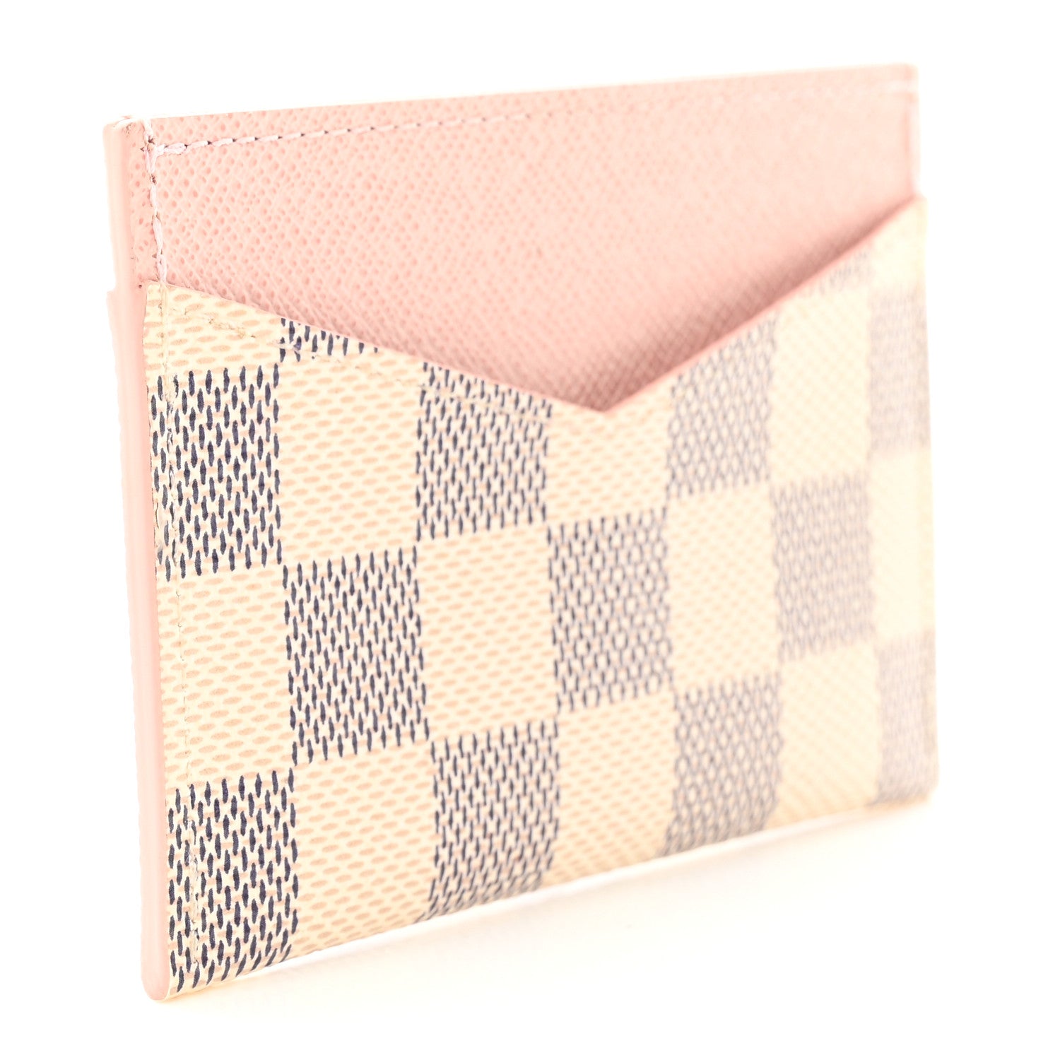 Louis Vuitton Damier Azur Daily Card Holder Rose Ballerine 3 of 7