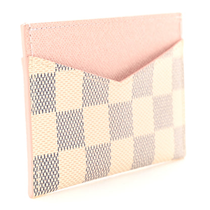 Louis Vuitton Damier Azur Daily Card Holder Rose Ballerine 3 of 7
