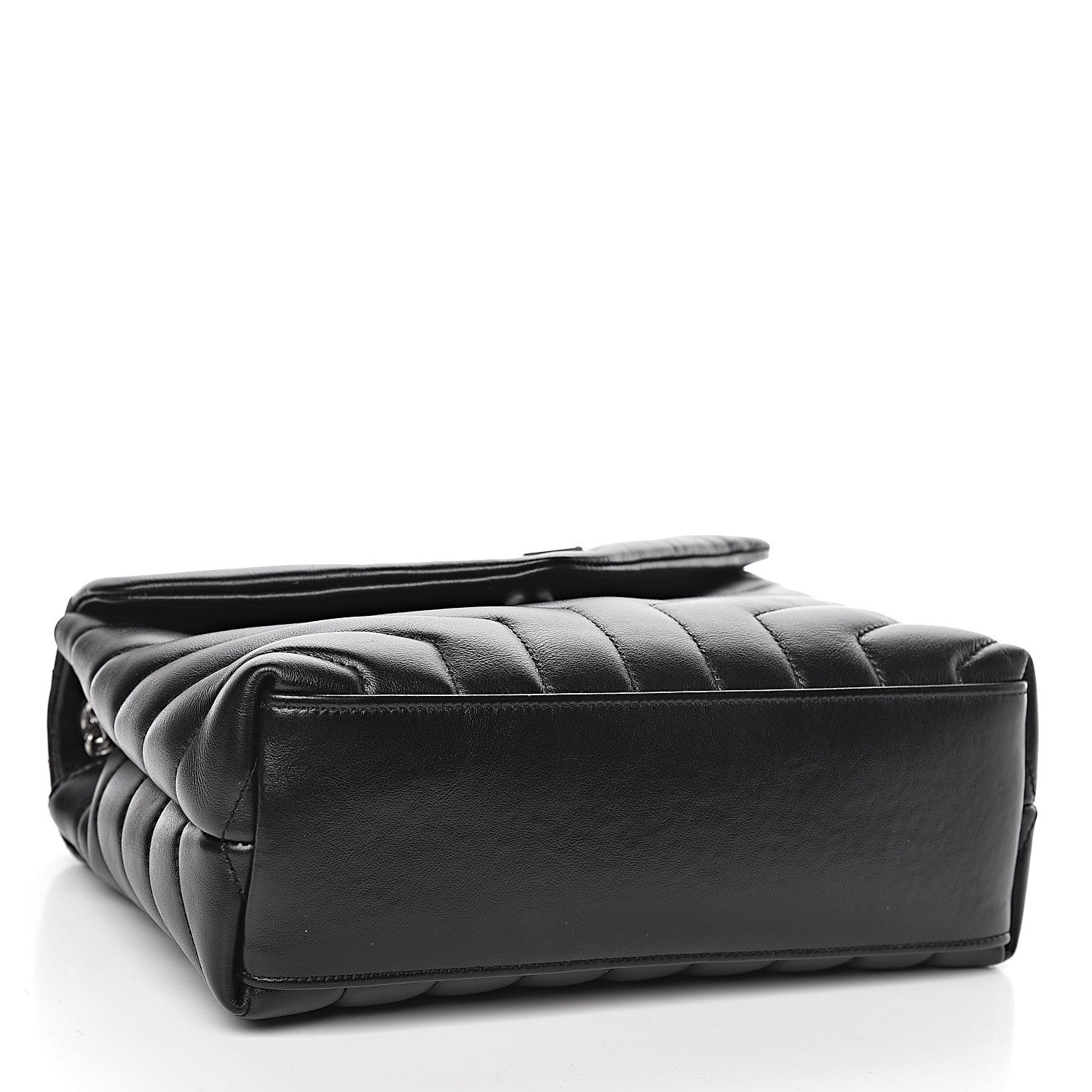 Saint Laurent Calfskin Y Quilted Monogram Small Loulou Chain Satchel Black 4 of 10