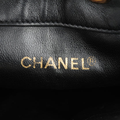 Chanel Lambskin CC Drawstring Shoulder Bag Black 7 of 9