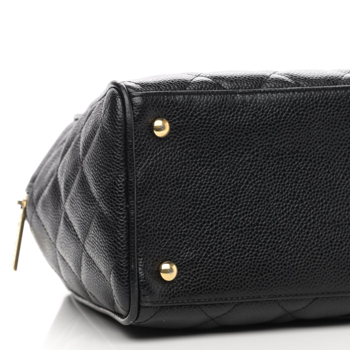 Caviar Quilted Large Bowler Black