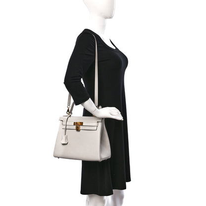 Hermes Togo Kelly Retourne 28 Gris Pale 2 of 13