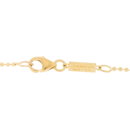 Jennifer Meyer 18K Yellow Gold Diamond Good Luck Pendant Necklace 3 of 5