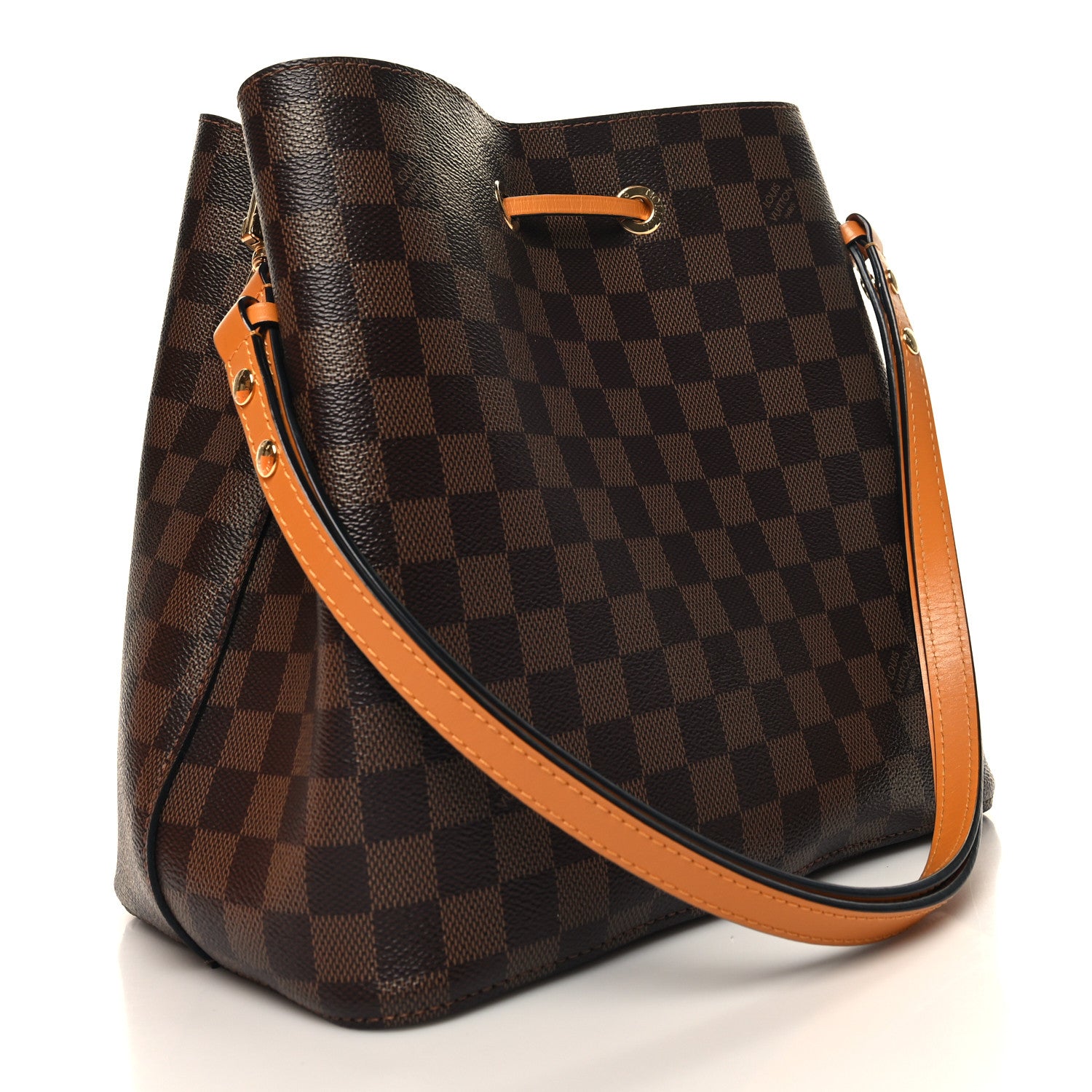 Louis Vuitton Damier Ebene Neonoe MM Safran 4 of 10