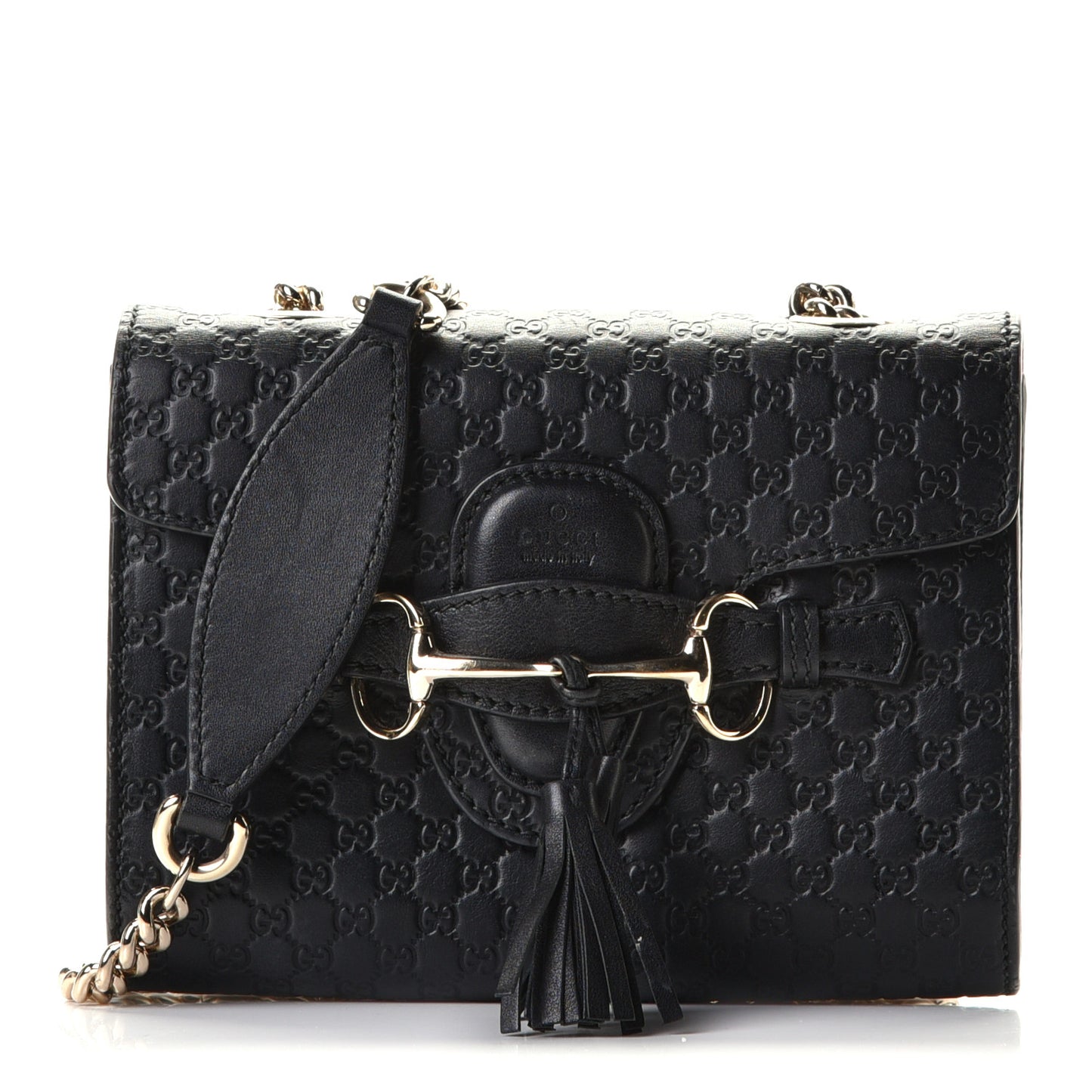 Microguccissima Mini Emily Shoulder Bag Black