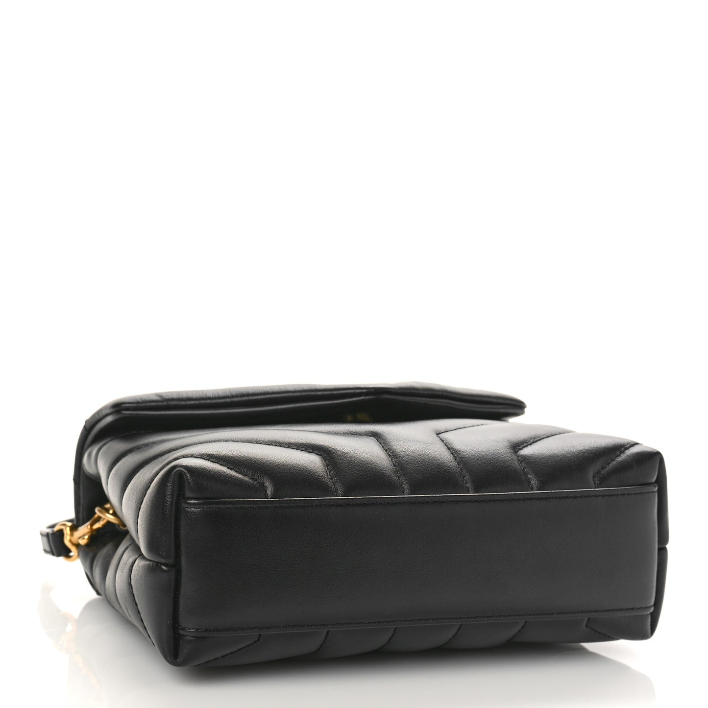 Calfskin Y Quilted Monogram Toy Loulou Crossbody Bag Black