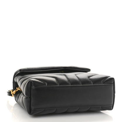 Saint Laurent Calfskin Y Quilted Monogram Toy Loulou Crossbody Bag Black 4 of 8