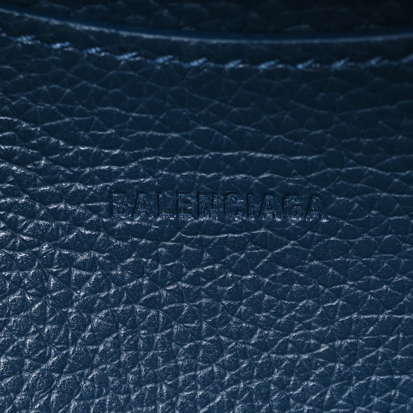 Grained Calfskin Neo Classic Silver Hardware Mini City Petrol Blue