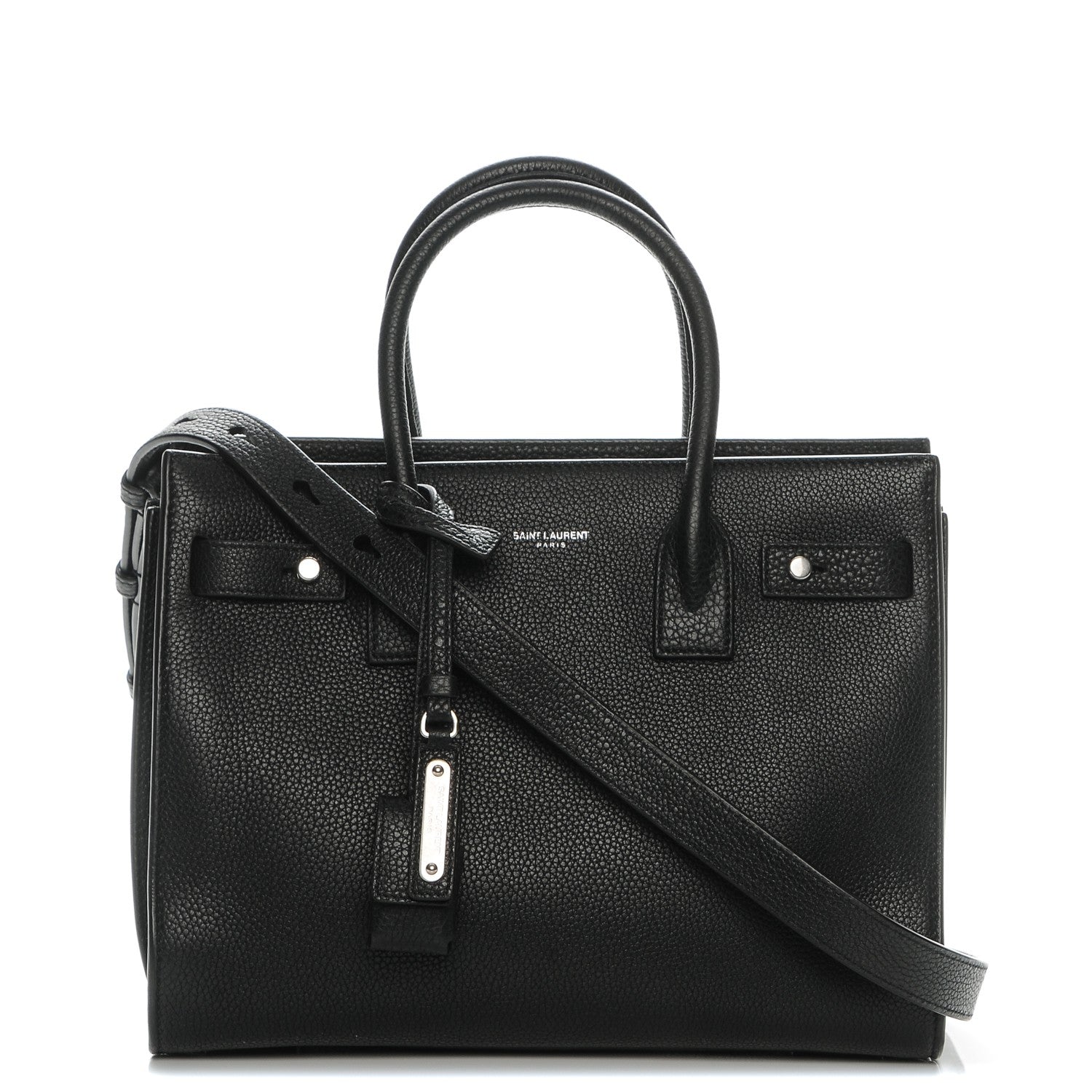 Saint Laurent Grained Calfskin Baby Sac De Jour Black 1 of 6