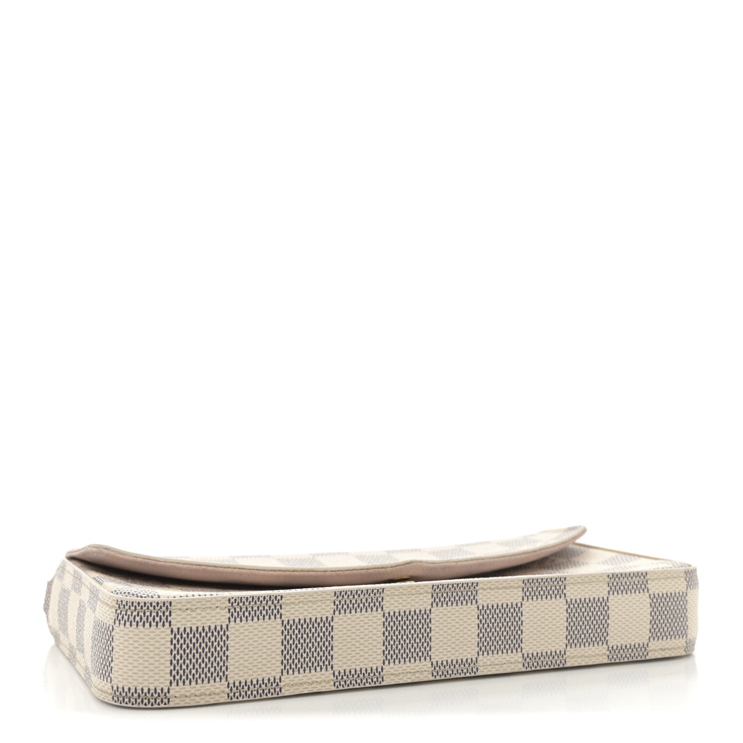 Louis Vuitton Damier Azur Pochette Felicie Chain Wallet Rose Ballerine 5 of 13