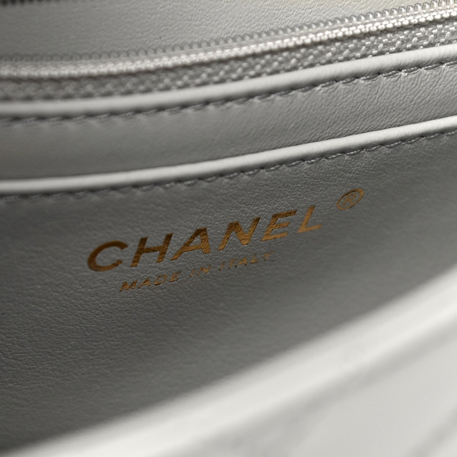 Chanel Lambskin Quilted Mini Pearl Crush Flap Light Grey 6 of 10