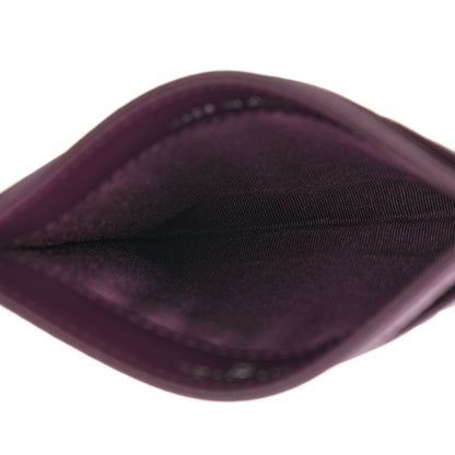 Chanel Caviar Quilted Diamond CC Card Holder Purple 5 of 9
