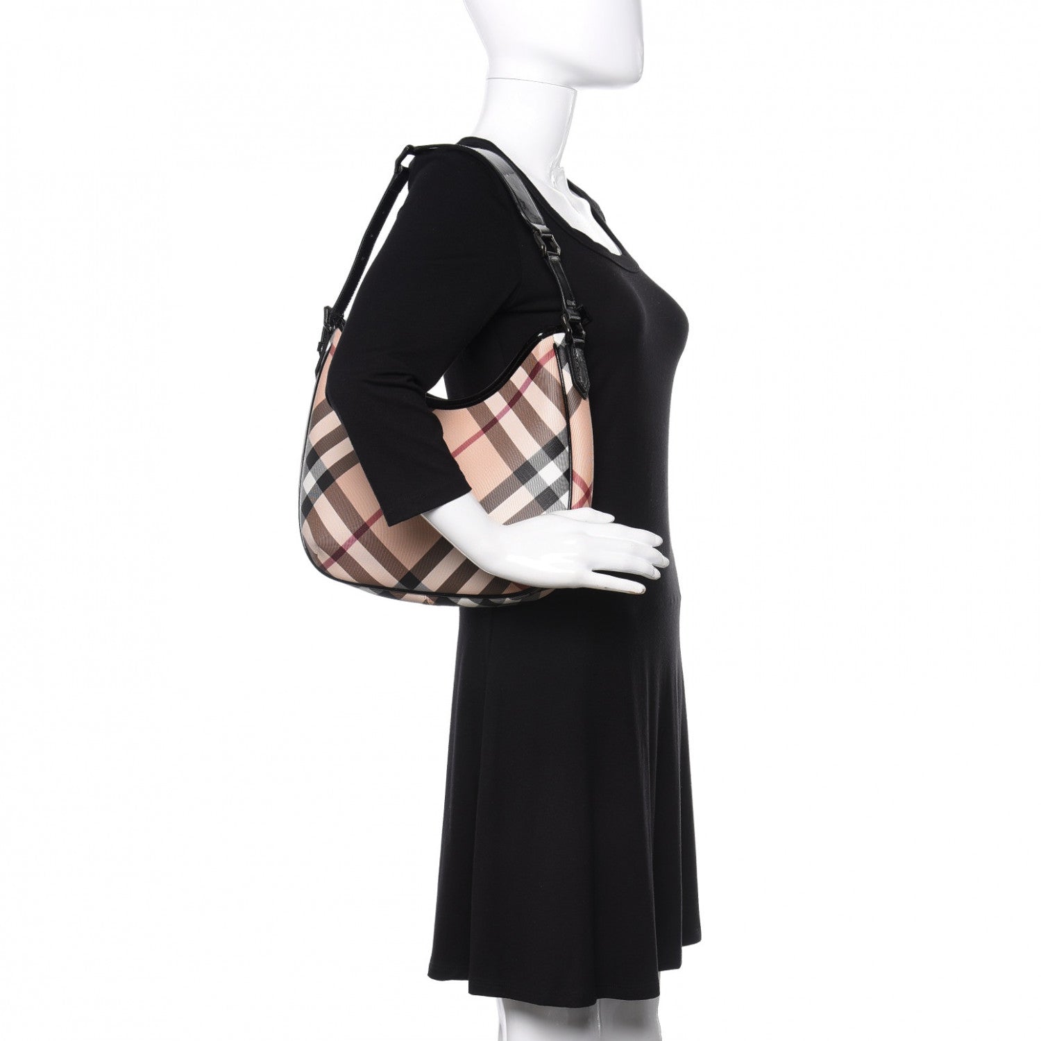 Burberry Nova Check Small Barton Hobo Black 2 of 10