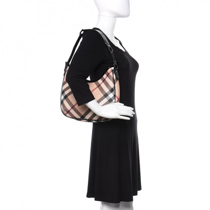 Burberry Nova Check Small Barton Hobo Black 2 of 10