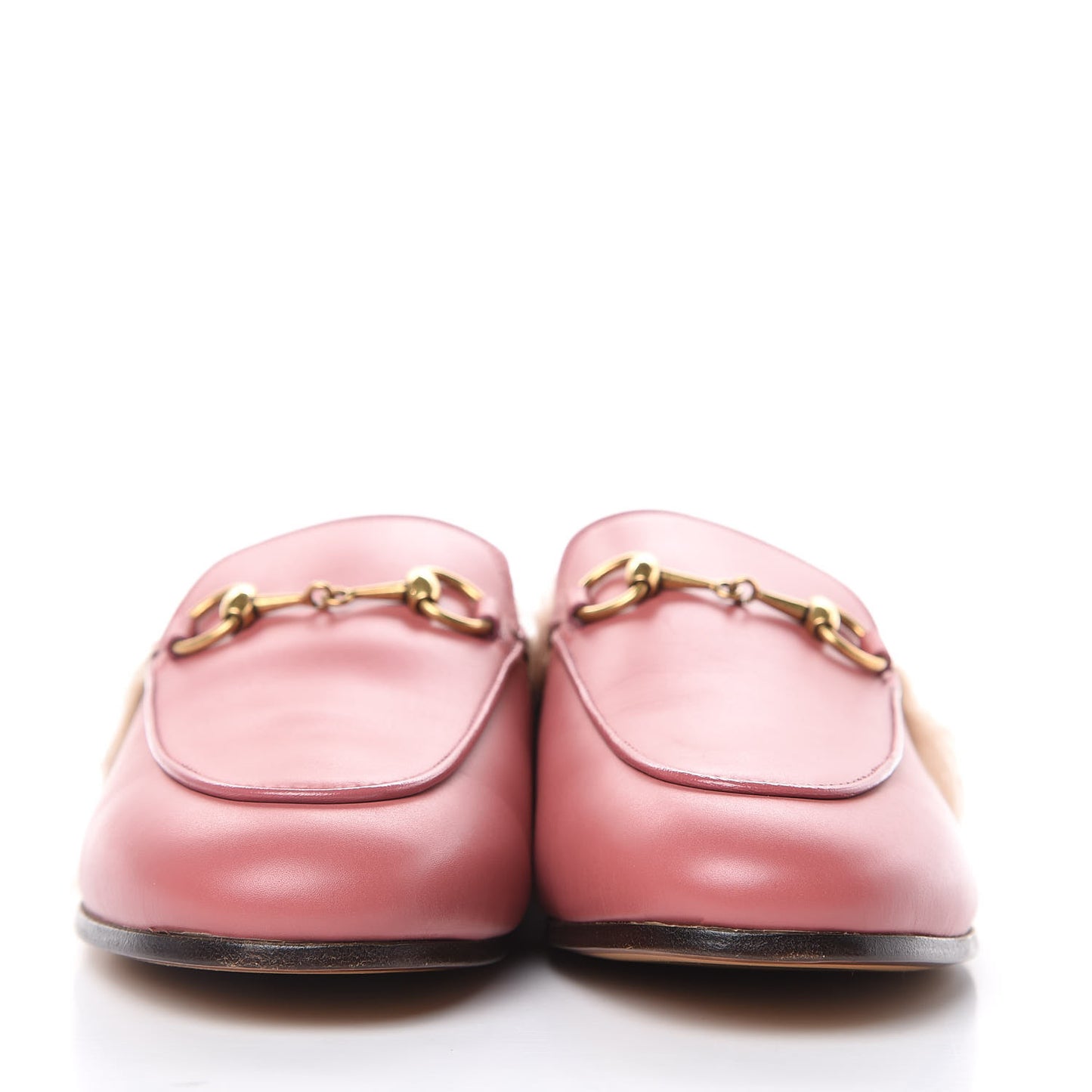 Calfskin Fur Womens Princetown Slippers 35.5 Lipstick Rose Natural