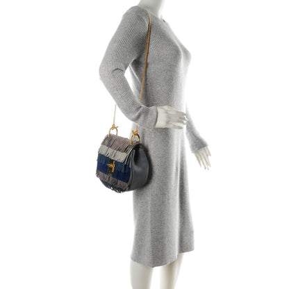 Chloe Suede Fringe Drew Shoulder Bag Velvet Grey 2 of 6