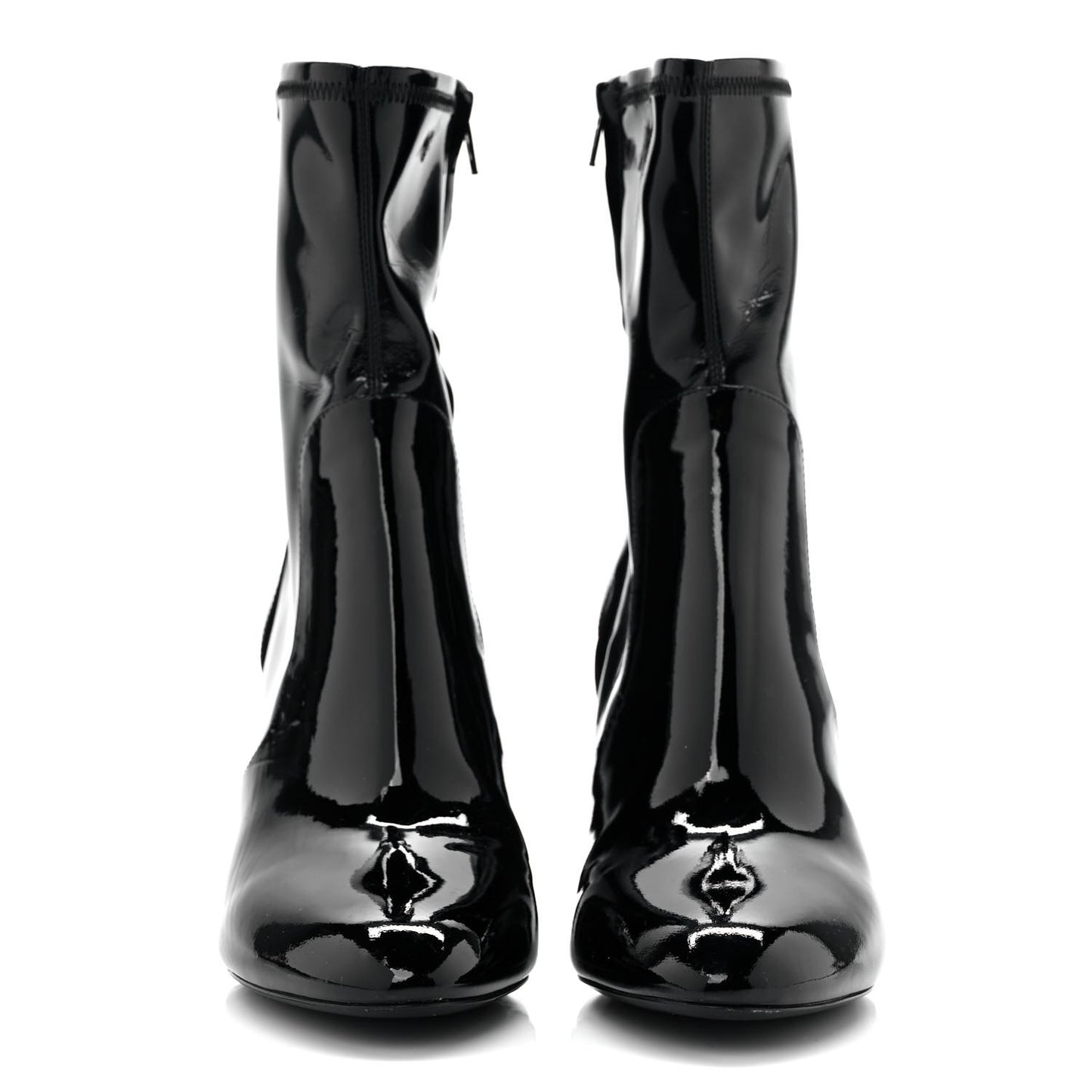 Patent Silhouette Ankle Boots 38.5 Black
