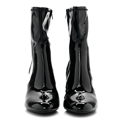 Louis Vuitton Patent Silhouette Ankle Boots 38.5 Black 2 of 8