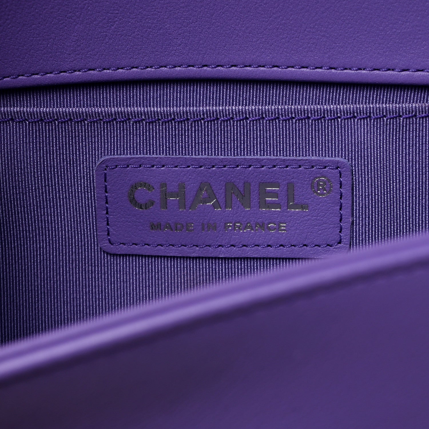 Chanel Lambskin Quilted Medium Boy Flap Purple 6 of 10