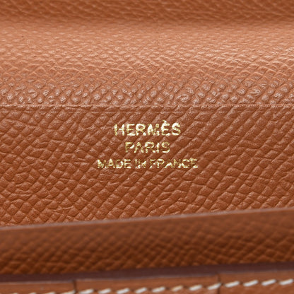 Hermes Epsom Bearn Gusset Wallet Gold 6 of 7