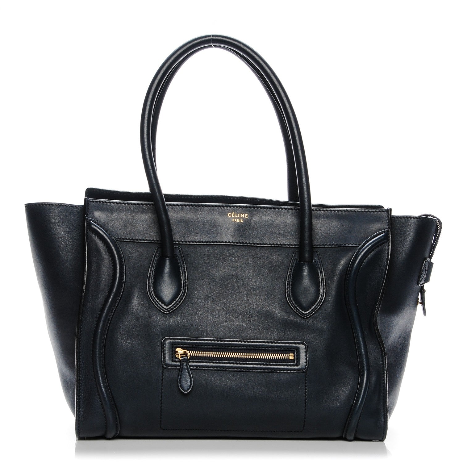 Celine Smooth Calfskin Shoulder Luggage Navy 1 of 10