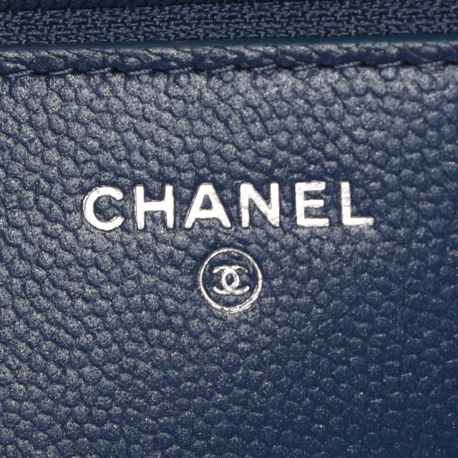 Chanel Caviar Quilted Boy Wallet On Chain WOC Blue 8 of 12