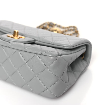 Chanel Lambskin Quilted Mini Rectangular Pearl Crush Flap Grey 9 of 9