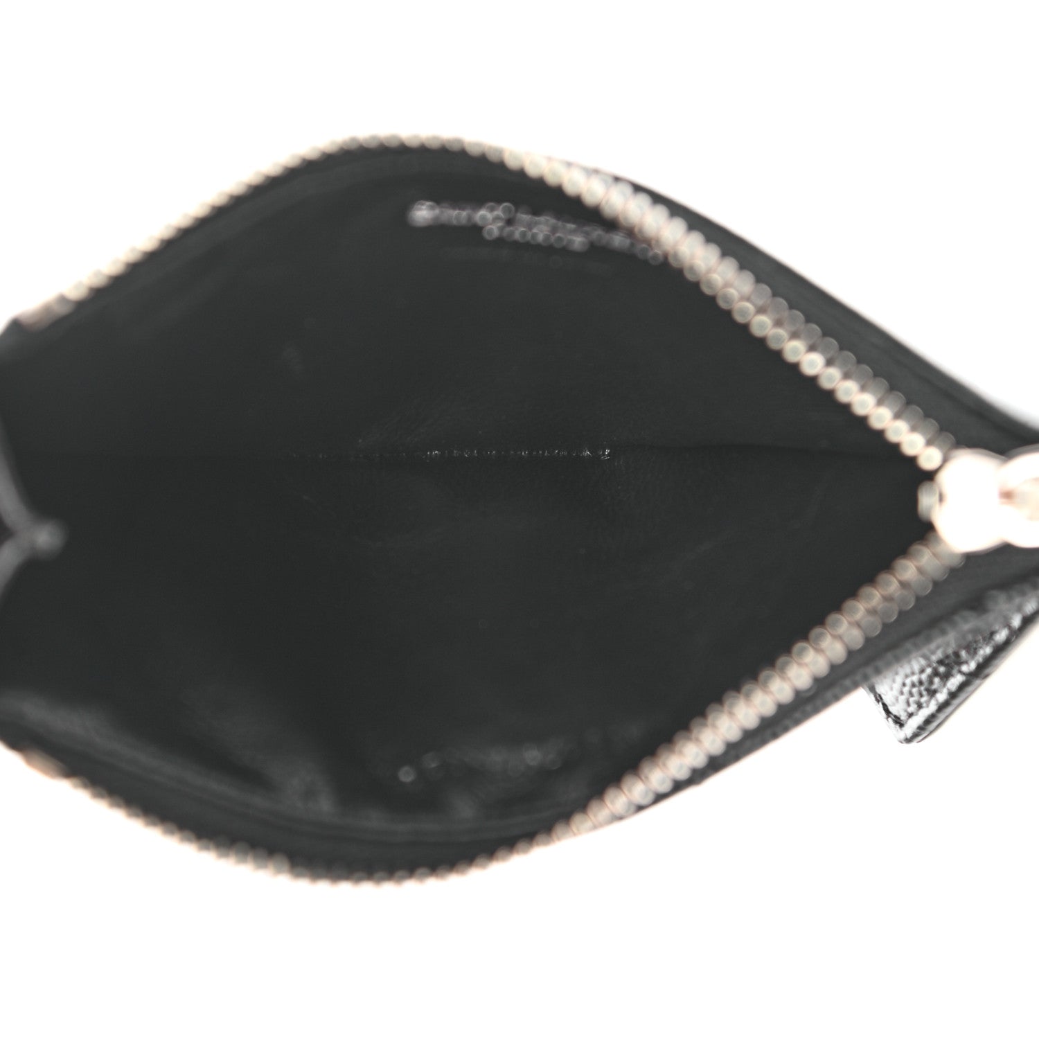 Saint Laurent Monogram Grain de Poudre 5 Fragments Zip Pouch Card Holder Black 5 of 8