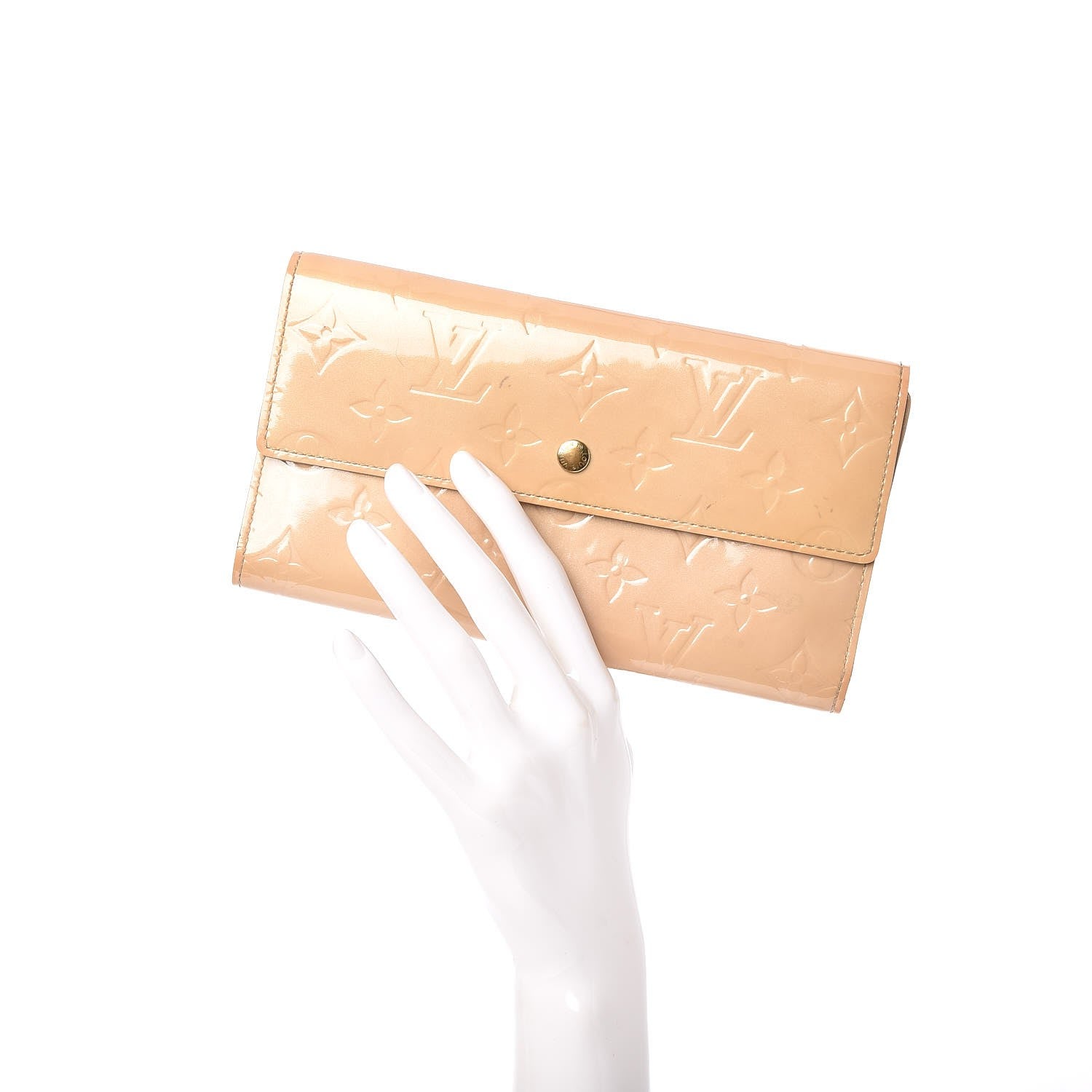 Louis Vuitton Vernis Porte Tresor International Wallet Beige 2 of 12