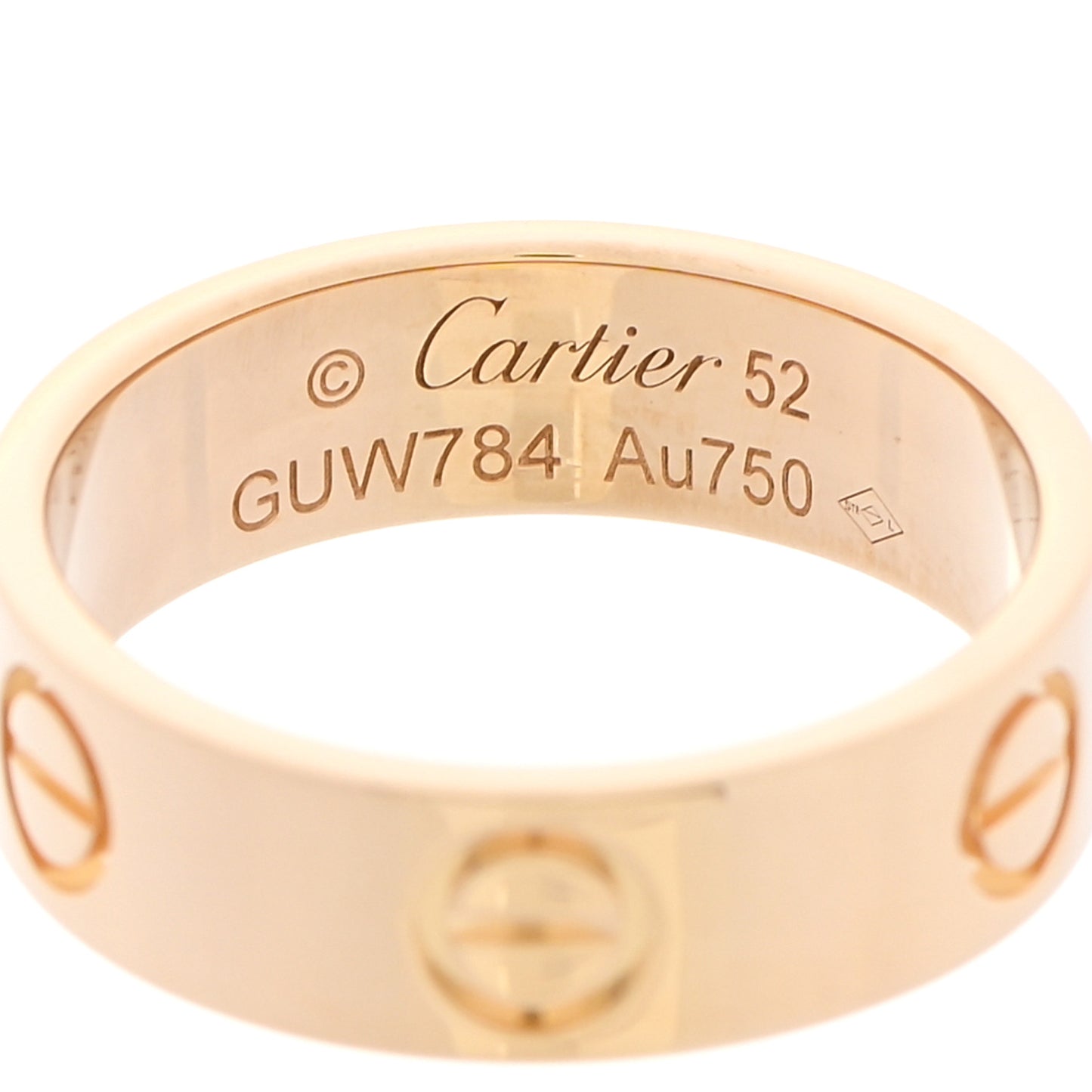 18K Yellow Gold 5.5mm LOVE Ring 52 6
