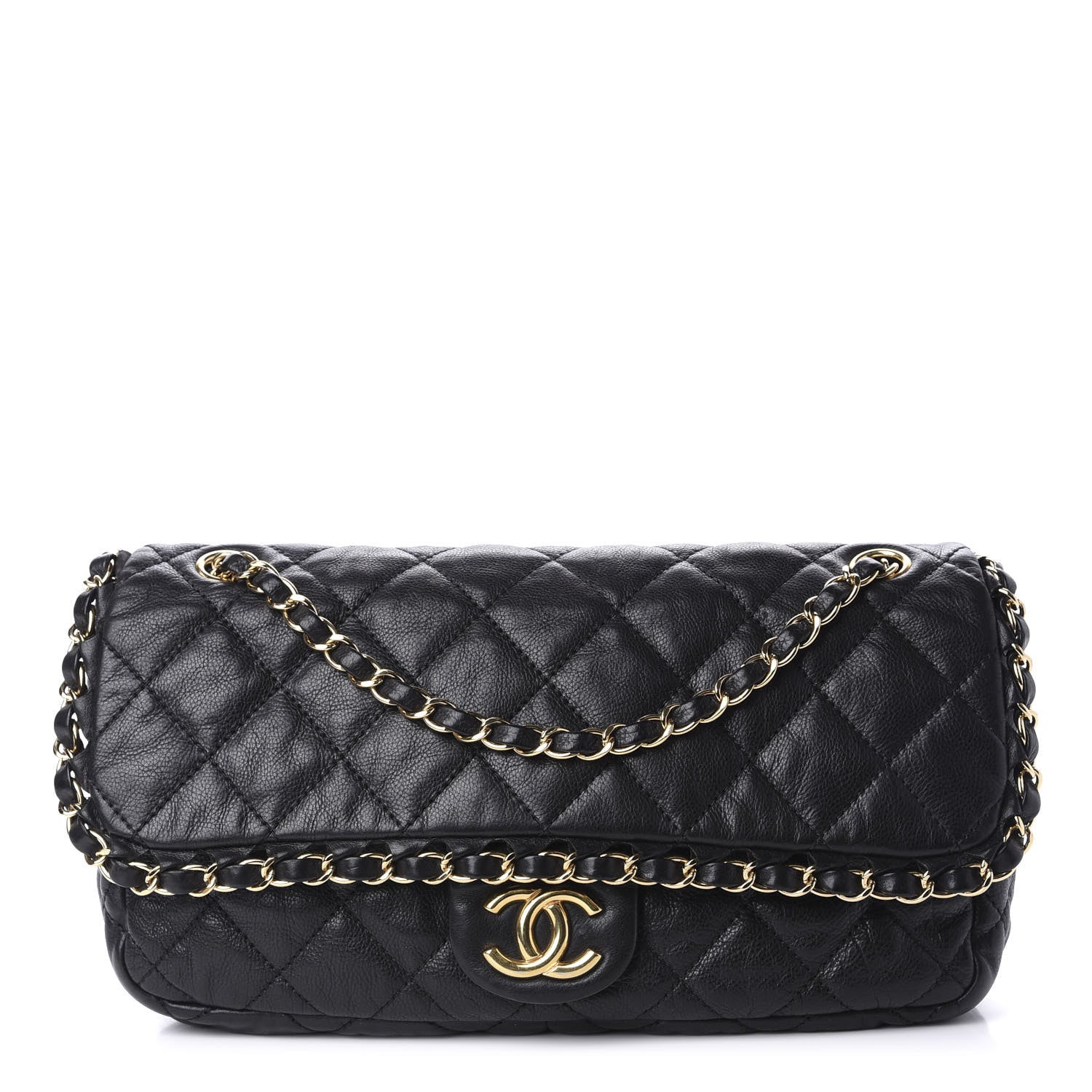 Chanel Calfskin Quilted Medium Chain Me Flap Black 1 of 11