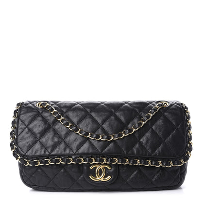 Chanel Calfskin Quilted Medium Chain Me Flap Black 1 of 11