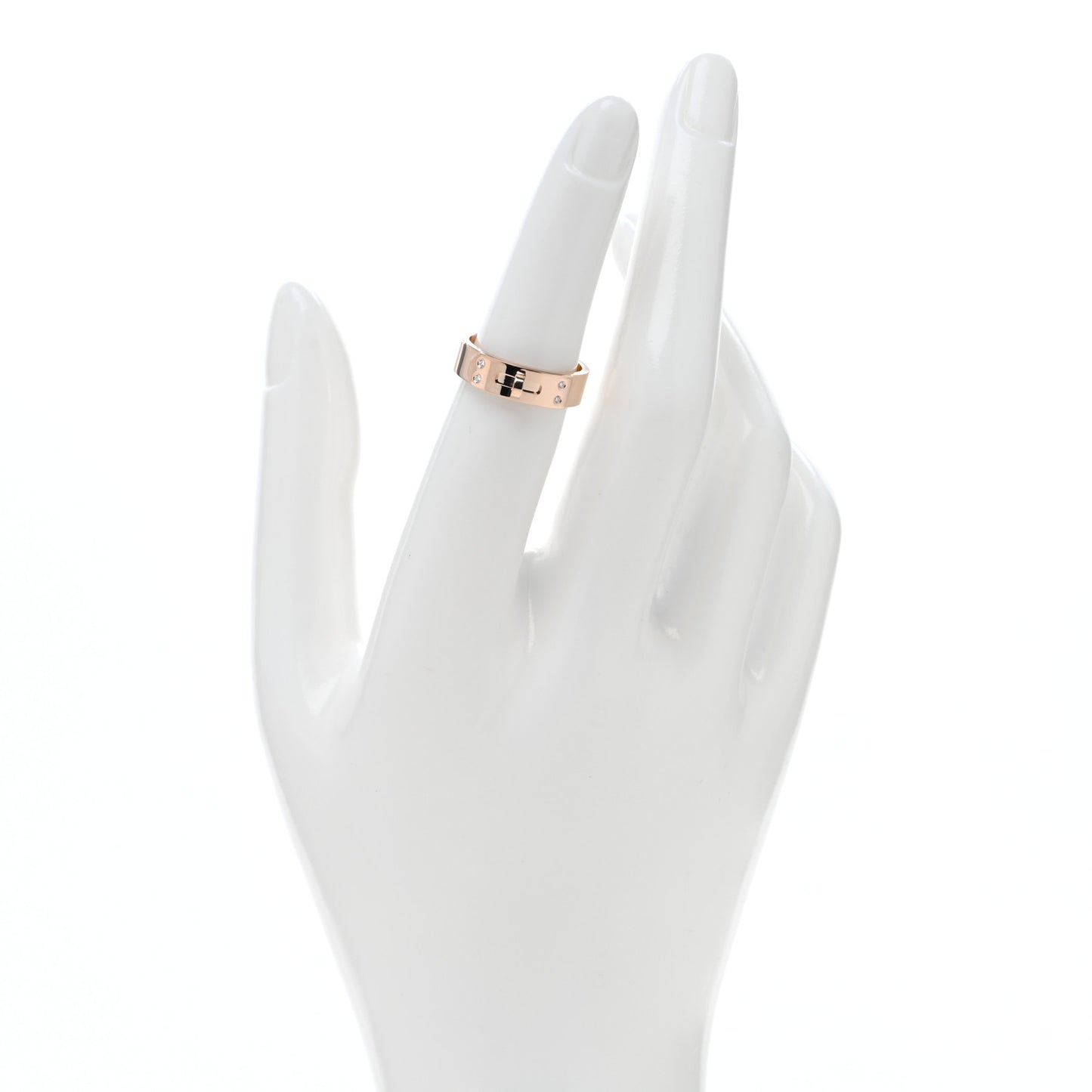 18K Rose Gold Diamond PM Kelly Ring 51 5.75