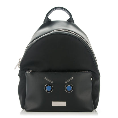 Fendi Nylon Vitello Liberty Face No Words Backpack Black 1 of 7