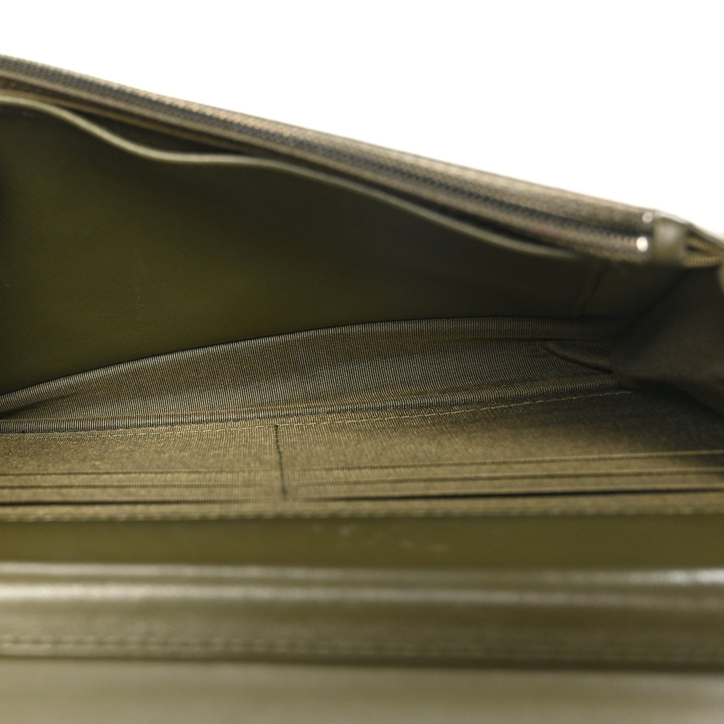 Calfskin Crystal Studded Boy Wallet On Chain WOC Khaki